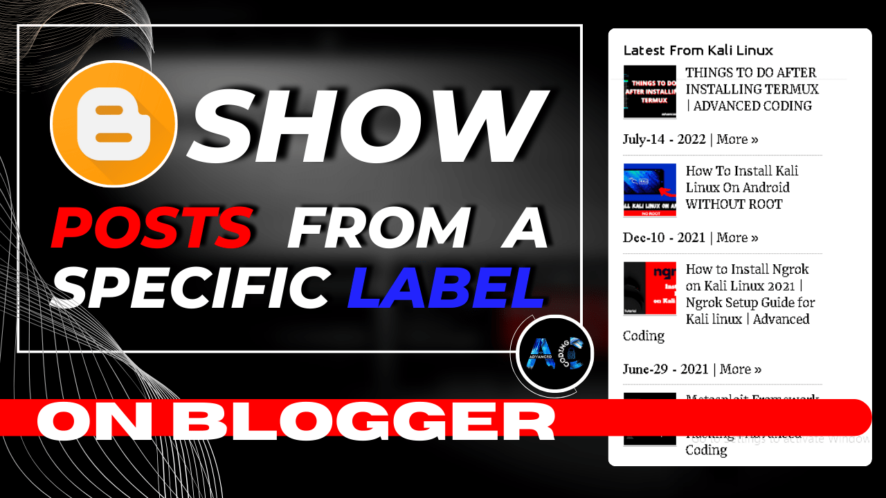 show posts from specific label on blogger